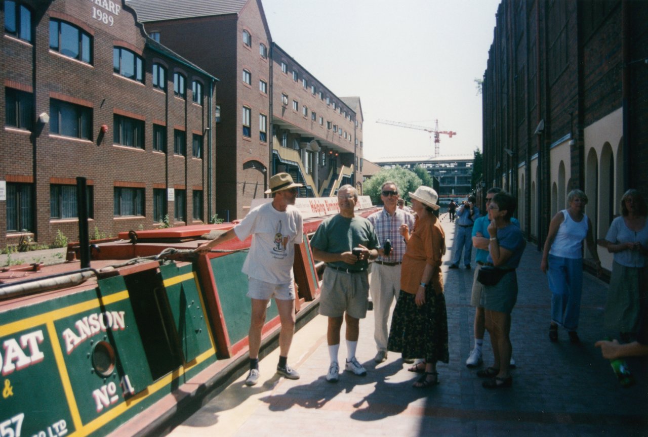 AandM trip to U of Birmingham Brum 6-28-2000 Boat ride with chaps